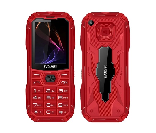 EVOLVEO MaxPhone A1, tlačítkový Dual SIM telefon, červený