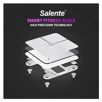 Salente BodyFit, chytrá osobní diagnostická fitness váha, Bluetooth, bílá