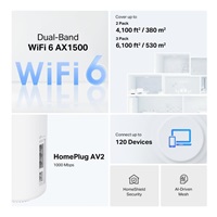 BAZAR - TP-Link Deco PX10(3-pack) WiFi6 Powerline Mesh (AX1500,AV1000,2,4GHz/5GHz,3xGbELAN/WAN) - Rozbaleno (Komplet)