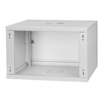 LEXI-Net 19" nástěnný rozvaděč Basic 6U 520x350, plechové dveře, bez zad, rozložený, šedý