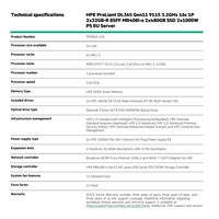 HPE PL DL365g11 AMD Epyc 9115 (2.6-4.1/16C) 2x32G (P64985) MR408i-o/4G o2p10G-T 8SFF 2x1000W 7SF 1U Smart Choice