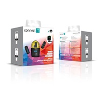 CONNECT IT Wireless mikrofon ClipMic Pro USB-C  (2 ks + receiver) set s nabíjecím pouzdrem ČERNÝ