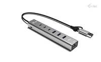 i-tec USB-C/USB-A Metal HUB 6 port (3x USB-C, 3x USB-A), LAN, Power Delivery 85W