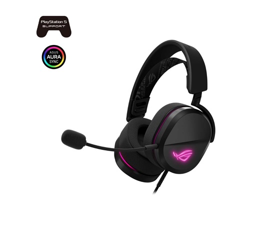 ASUS sluchátka ROG Pelta Core, USB-C, ARGB, černá