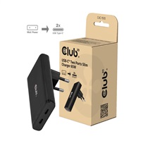 Club3D cestovní nabíječka 65W GAN Technologie, 2 porty (2xUSB-C), PPS, PD 3.1
