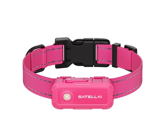 SATELLAI Collar Go M - GPS lokátor, komunikátor a monitor zdraví, růžový