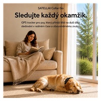 SATELLAI Collar Go L - GPS lokátor, komunikátor a monitor zdraví, černý