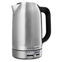 KitchenAid 5KEK1701ESX rychlovarná konvice stříbrná, 1,7 l, 2400 W, regulace teploty 50-100 °C, Keep Warm, nerezová