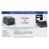 BAZAR - BROTHER tiskárna štítků TD-4750TNWB (tisk štítků, 300 dpi, max šířka štítků 112 mm) - Pošk. box
