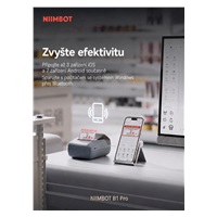 Niimbot Tiskárna štítků B1 PRO, šedá + role štítků 230 ks
