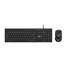 C-TECH Klávesnice KBM-108, drátový combo set s myší, multimediální, USB, CZ/SK