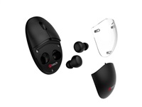 C-TECH myš s TWS sluchátky Dual mode WLM-21, bezdrátová, BT5.0 + 2,4GHz, 1600DPI, 3 tlačítka, USB nano receiver, černá