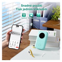 Phomemo Tiskárna štítků D30, zelená + role štítků 100 ks (12x40 mm)
