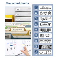 Phomemo Tiskárna štítků D30, růžová + role štítků 100 ks (12x40 mm)