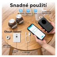 Phomemo Tiskárna štítků D30, růžová + role štítků 100 ks (12x40 mm)