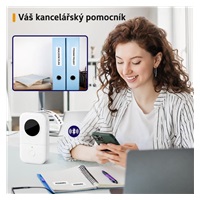 Phomemo Tiskárna štítků D30, fialová + role štítků 100 ks (12x40 mm)