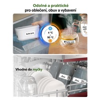 Phomemo Tiskárna štítků A30, bílá + stuha pro tisk (14mm x 3,6 m)