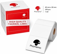 Phomemo štítky Bílé 40x30mm 230ks pro A42, M110, M220, M221