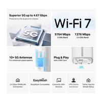 TP-Link Archer NXB450 EasyMesh WiFi7 5G, 4G LTE router (BE7200,2,4GHz/5GHz,3xGbELAN,1x2,5GbELAN/WAN,5G,4G LTE,1xnanoSIM)