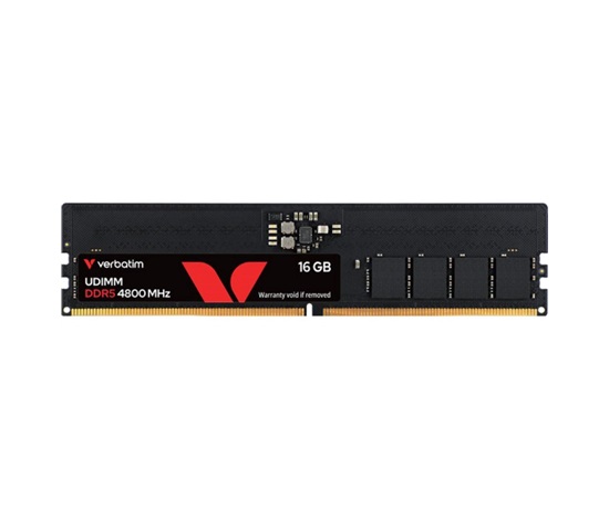 VERBATIM UDIMM DDR5 16GB 4800MHz 1,1V Single Pack without Heatsink