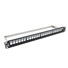 BAZAR - LYNX Patch panel, 19'', 24 portů, 1U, Cat5e/6/6A/7, neosazený, stíněný, vyvazovák, černý - POŠKOZENÝ OBAL
