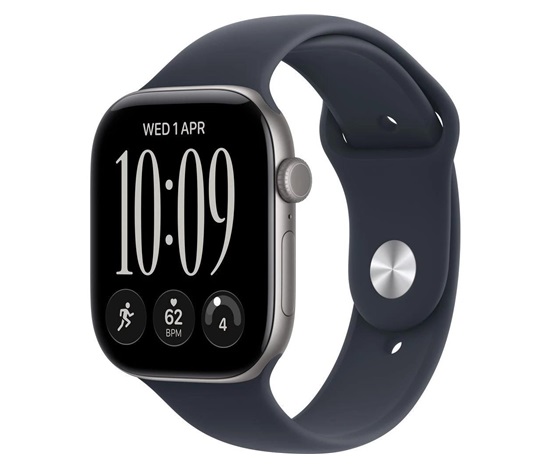 Apple Watch Series 12 GPS 42mm Space Grey Aluminium Case with Navy Blue Sport Band - M/L