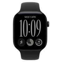 Apple Watch Series 12 GPS 42mm Black Aluminium Case with Black Sport Band - S/M