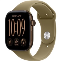 Apple Watch Series 12 GPS + Cellular 42mm Dark Bronze Aluminium Case with Olive Sport Band - S/M