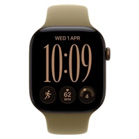 Apple Watch Series 12 GPS + Cellular 42mm Dark Bronze Aluminium Case with Olive Sport Band - M/L