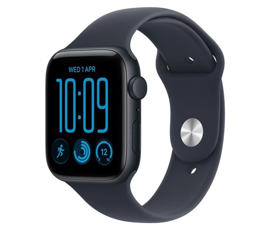 Apple Watch SE 3 GPS 40mm Midnight Aluminium Case with Navy Blue Sport Band - S/M
