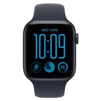 Apple Watch SE 3 GPS 44mm Midnight Aluminium Case with Navy Blue Sport Band - M/L