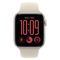 Apple Watch SE 3 GPS + Cellular 44mm Starlight Aluminium Case with Sand Sport Band - M/L