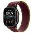Apple Watch Ultra 4 GPS + Cellular 49mm Black Titanium Case with Burgundy Trail Loop - S/M
