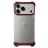 Arc Pulse - hliníkový ochranný rám na iPhone 18 Pro, matný tmavě červený