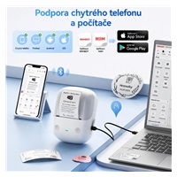BAZAR - Niimbot Tiskárna štítků B2, růžová + role štítků 230 ks - Poškozený obal (Komplet)