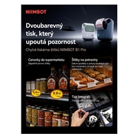 BAZAR - Niimbot Tiskárna štítků B1 PRO, šedá + role štítků 230 ks - Poškozený obal (Komplet)