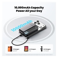SHARGE ICEMAG 3, magnetická powerbanka 10 000 mAh, Qi2.2 25 W - bílá