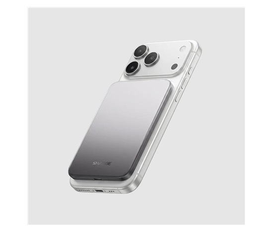 SHARGE AeroMag Air M6, magnetická powerbanka 5 000 mAh - černá