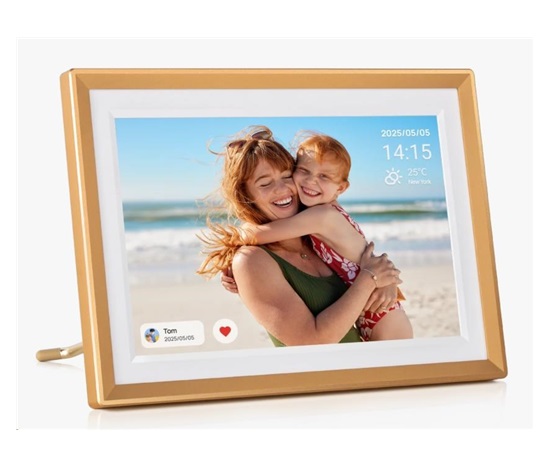 Arzopa D10 digitální fotorámeček, Champagne Gold