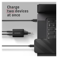 AXAGON ACU-PQ100, GaN nabíjačka do siete 100W, USB-A + USB-C, PD3.0/PPS/QC4+/SFC2.0/Apple, čierna
