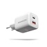 AXAGON ACU-PQ100W, GaN nabíjačka do siete 100W, USB-A + USB-C, PD3.0/PPS/QC4+/SFC2.0/Apple, biela