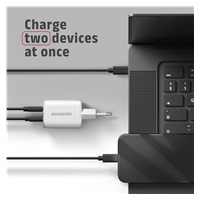 AXAGON ACU-PQ100W, GaN nabíjačka do siete 100W, USB-A + USB-C, PD3.0/PPS/QC4+/SFC2.0/Apple, biela