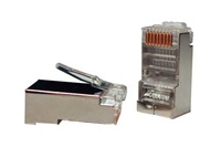 BAZAR - Konektor STP RJ45 (8p8c), Cat5E, 50µm, licna(lanko) - 100 ks - POŠKOZENÝ OBAL