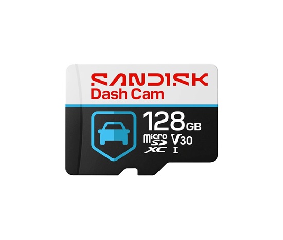 SanDisk MicroSDHC karta 128GB Dash Cam High Endurance (R:100/W:40 MB/s, Class 10, U3 V30)