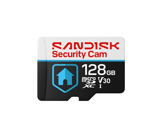 SanDisk MicroSDHC karta 128GB Security Cam Outdoor (R:100/W:40 MB/s, Class 10, U3 V30)