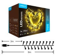 Modee ML-C2015 576LED 6m vánoční řetěz kuličky, teplá 8 programů IP44