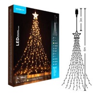 Modee ML-C3000 300LED 3m vánoční řetěz s hvězdou strom, teplá 8 programů IP44