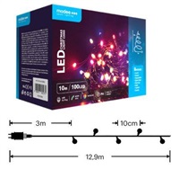 Modee ML-C2003 100LED 10m vánoční řetěz , barevná 8 programů IP44