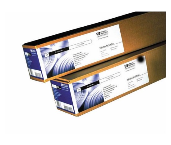 HP Clear Film, 132 microns (5.2 mil) • 174 g/m2 • 610 mm x 22.9 m, C3876A