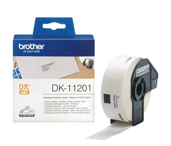 BROTHER DK-11201 Štandardné adresné štítky (400 ks) 29 mm x 90 mm